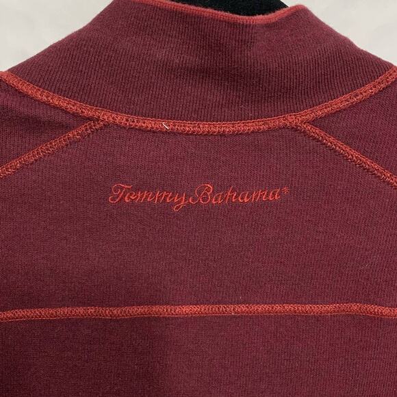 Tommy Bahama Reversible 1/4 Pullover Sweater Men's Size XXL Red Logo Casual - Picture 3 of 4